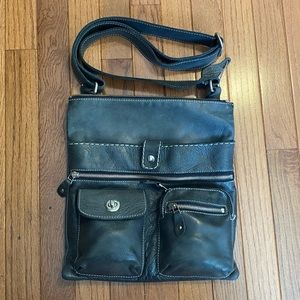 Leather Roots crossbody purse